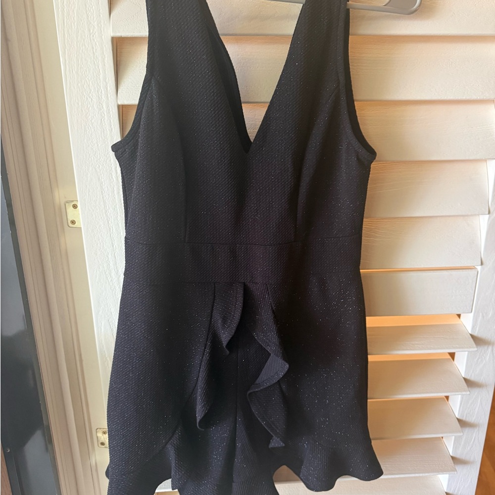 Elegant Black Sleeveless Romper